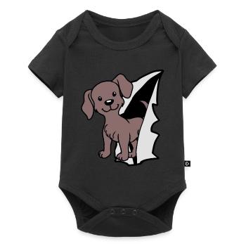 Chien Chiens Propriétaire de chien Amoureux des chiens Enfants - Body à manches courtes Premium Bébé - noir - Devant