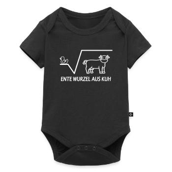 Ente Wurzel aus Kuh Witze Mathe Mathematik Lehrer - Baby Premium Kurzarmbody - Schwarz - Vorne