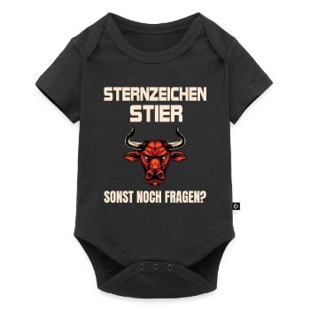 Sternzeichen Stier - Baby Premium Kurzarmbody - Schwarz - Vorne