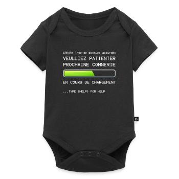 Prochaine Connerie En Cours De Chargement - Body à manches courtes Premium Bébé - noir - Devant
