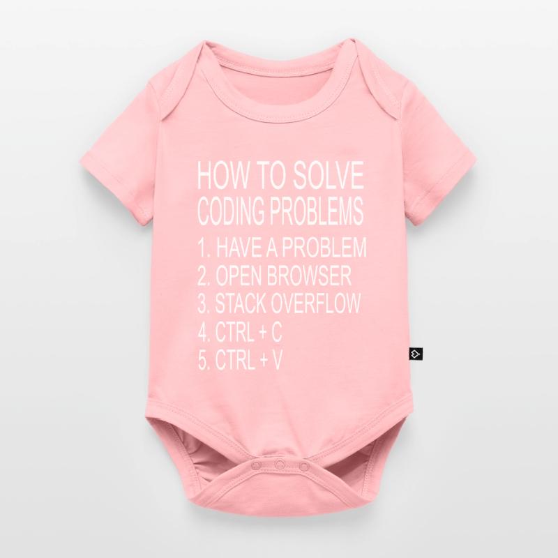 Programmer coder solving computer science problems Baby Premium short-sleeve bodysuit