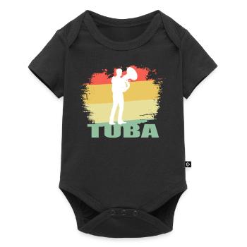 Vintage tuba shirt - Baby Premium short-sleeve bodysuit - black - Front