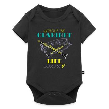 Clarinet musical instrument - Baby Premium short-sleeve bodysuit - black - Front