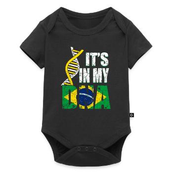 Brasilien ist in meiner DNA - Baby Premium Kurzarmbody - Schwarz - Vorne