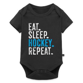 Eat Sleep Hockey Repeat Hockeydays Hockey Lover - Baby Premium short-sleeve bodysuit - black - Front