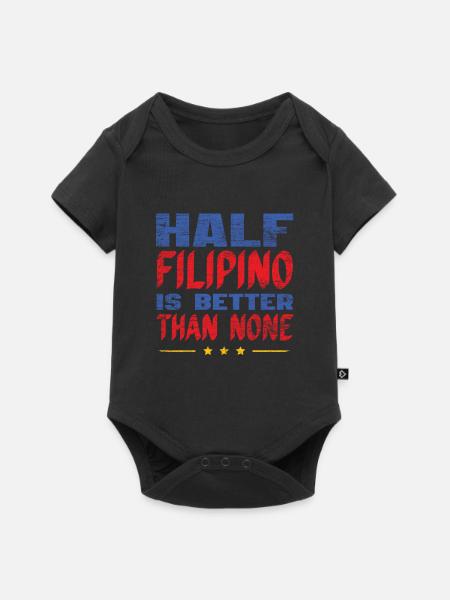 Halb Filipino - Baby Premium Kurzarmbody - Schwarz