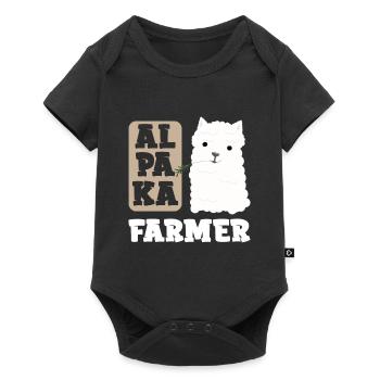 Alpaga Farmer Alpaga village alpaga cultivateur lama - Body à manches courtes Premium Bébé - noir - Devant