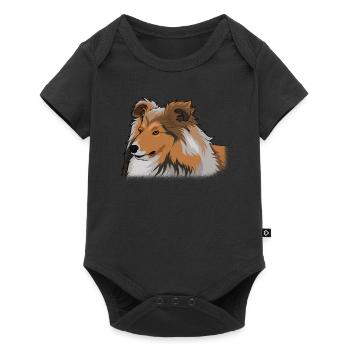 Sheltie Berger Shetland Sheepdog dog - Baby Premium short-sleeve bodysuit - black - Front