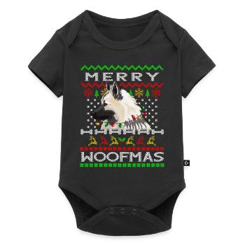 Dog Eurasier Merry Christmas - Baby Premium short-sleeve bodysuit - black - Front