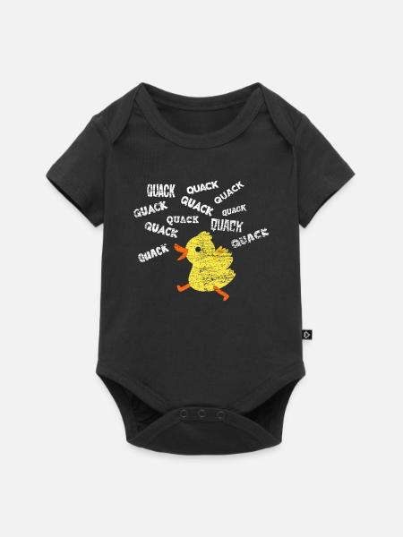 Ente Lustiges Enten Design - Baby Premium Kurzarmbody - Schwarz