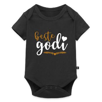 Meilleure Idée de cadeau Godi Firmgodi Baufgodi - Body à manches courtes Premium Bébé - noir - Devant