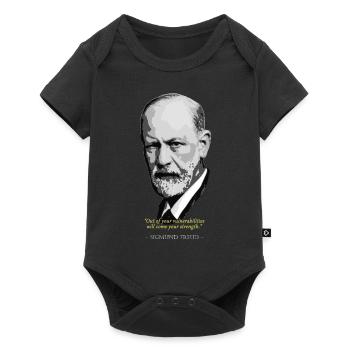 Sigmund Freud Quote - Baby Premium short-sleeve bodysuit - black - Front