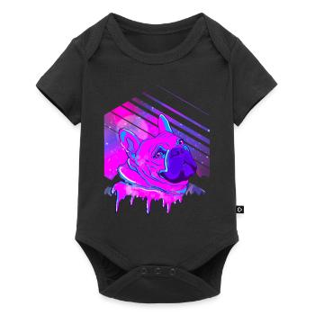 french bulldog colors - Baby Premium short-sleeve bodysuit - black - Front
