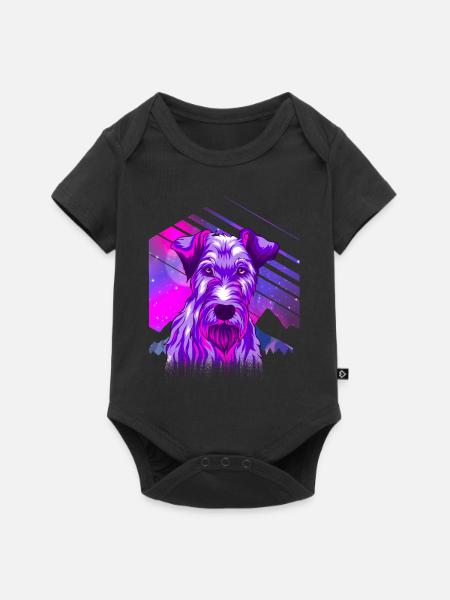 Irish Terrier Hund Geschenk - Baby Premium Kurzarmbody - Schwarz