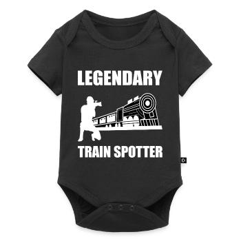 train légendaire trainspotter trainspotting train trains - Body à manches courtes Premium Bébé - noir - Devant