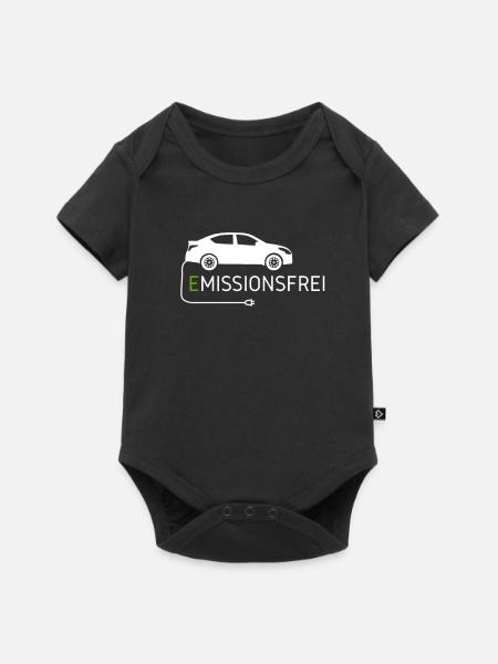 Emissionsfrei Elektro Auto - Baby Premium Kurzarmbody - Schwarz