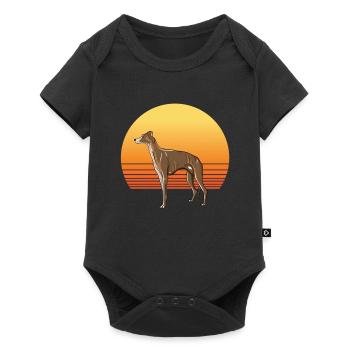 Soleil de lévrier - Body à manches courtes Premium Bébé - noir - Devant
