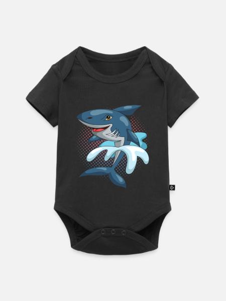 Hai - Baby Premium Kurzarmbody - Schwarz