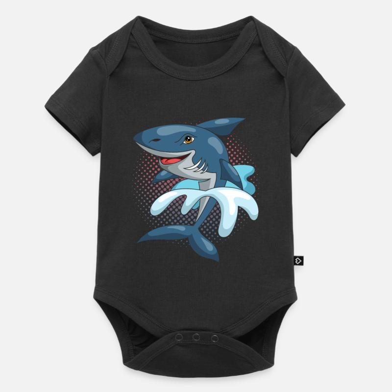 Requin - Body à manches courtes Premium Bébé - noir