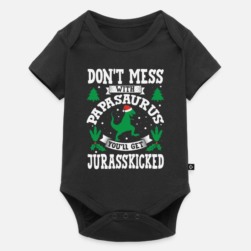 PapaSaurus Jurasskicked Papa Saurus Papa Père - Body à manches courtes Premium Bébé - noir