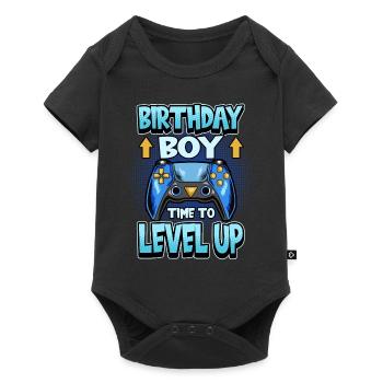 Anniversaire de joueur disant cadeau de jeu - Body à manches courtes Premium Bébé - noir - Devant