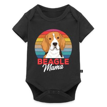 Beagle mom dog owner mistress gift idea - Baby Premium short-sleeve bodysuit - black - Front