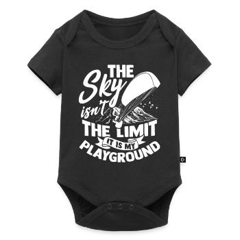 Paragliding parachute paragliding skydive - Baby Premium short-sleeve bodysuit - black - Front