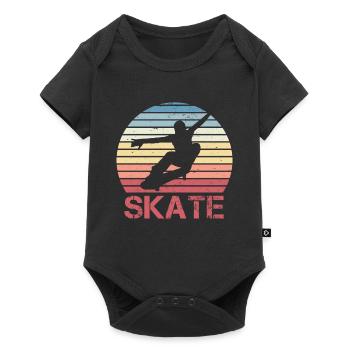 Cadeau de skateboard rétro Skater Boys - Body à manches courtes Premium Bébé - noir - Devant