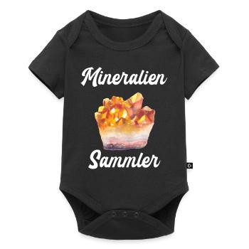 Mineralien Steine Geologie Sammler Mineral Geologe - Baby Premium Kurzarmbody - Schwarz - Vorne