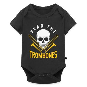Posaune - Baby Premium Kurzarmbody - Schwarz - Vorne