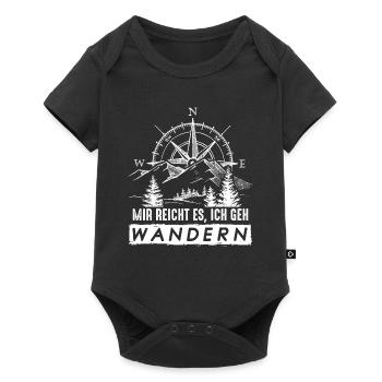 Mir reicht´s ich geh wandern! Wanderung Berge Fun - Baby Premium Kurzarmbody - Schwarz - Vorne