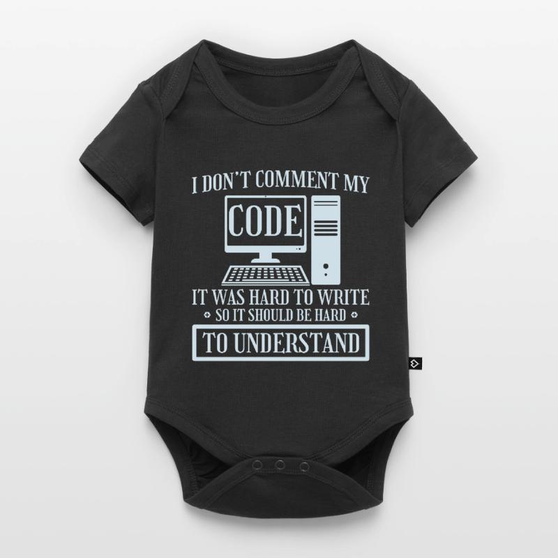 I Don't Comment Code Programmer Coding Baby Premium short-sleeve bodysuit