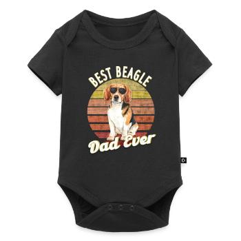 Beagle chien amateur de chien cadeaupapa - Body à manches courtes Premium Bébé - noir - Devant