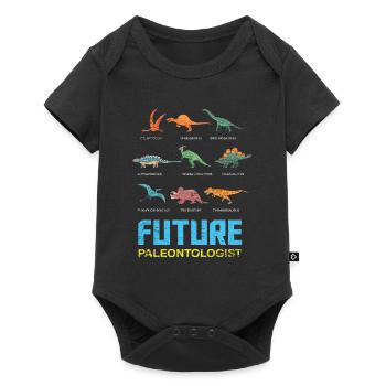 Dinosaure paléontologie paléontologue enfant - Body à manches courtes Premium Bébé - noir - Devant