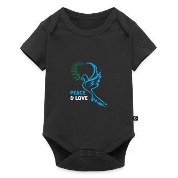 Peace and Love Peacebird - Baby Premium short-sleeve bodysuit - black - Front