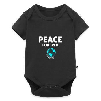 Paix pour toujours paix mondiale Paix et amour - Body à manches courtes Premium Bébé - noir - Devant