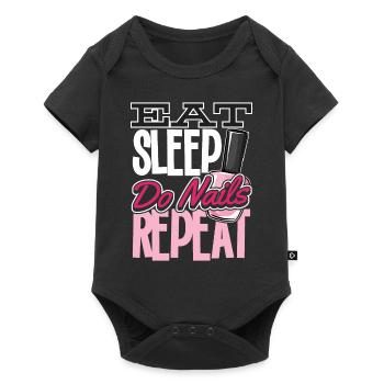 Mangez dormir, répétez les ongles - Body à manches courtes Premium Bébé - noir - Devant