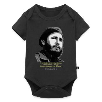 Fidel Castro Citation - Body à manches courtes Premium Bébé - noir - Devant