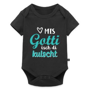 Gotti Geschenkidee Kulschte Gotti Goti - Baby Premium Kurzarmbody - Schwarz - Vorne