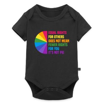 Égalité des droits humains LGBT arc-en-ciel - Body à manches courtes Premium Bébé - noir - Devant