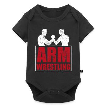 Cadeau de musculation armwrestling arm wrestling - Body à manches courtes Premium Bébé - noir - Devant
