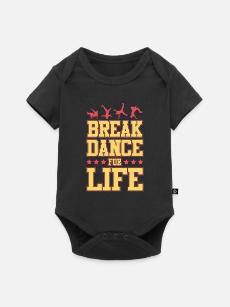 Breakdance fürs Leben - Baby Premium Kurzarmbody - Schwarz