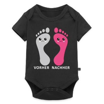 Fußpflege Pediküre Podologe Nagelstudio Geschenk - Baby Premium Kurzarmbody - Schwarz - Vorne