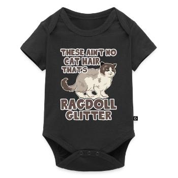 These Ain't No Cat Hair That's Ragdoll Glitter Tee - Baby Premium short-sleeve bodysuit - black - Front