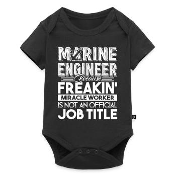 Marine Engineer Is Not An Official Job Title - Baby Premium short-sleeve bodysuit - black - Front