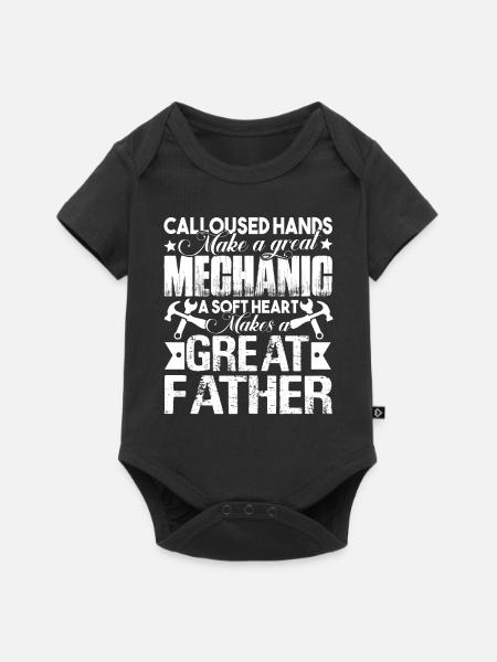 Mechaniker Mechaniker Papa - Baby Premium Kurzarmbody - Schwarz