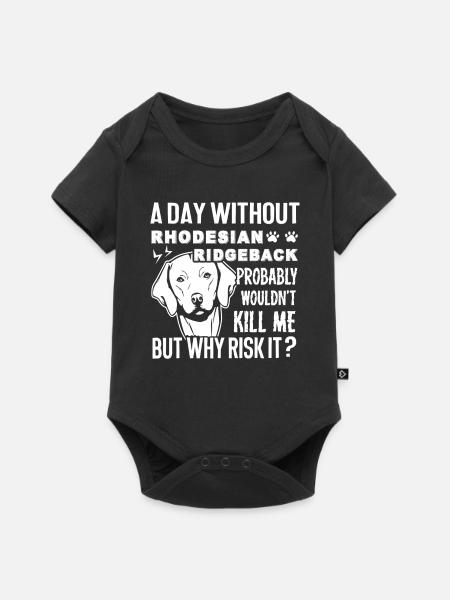 Rhodesian Ridgeback Shirts - Baby Premium Kurzarmbody - Schwarz