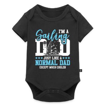 sail dad papa sail - Baby Premium short-sleeve bodysuit - black - Front