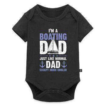 Dad boat papa sailing - Baby Premium short-sleeve bodysuit - black - Front