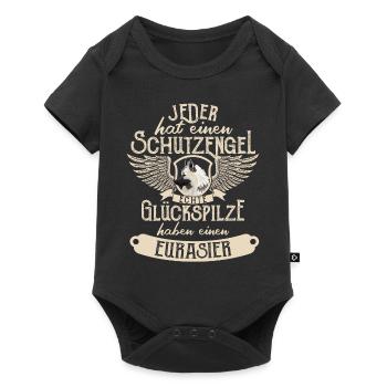 Eurasier Hund Witzige Geschenkidee - Baby Premium Kurzarmbody - Schwarz - Vorne
